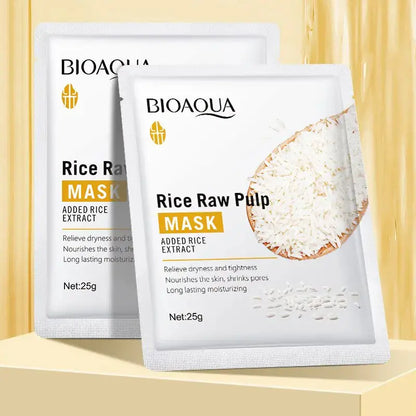 Bioaqua Face Care Sheet Masks Rice Nourishing Moisturizing Wrinkles Busted