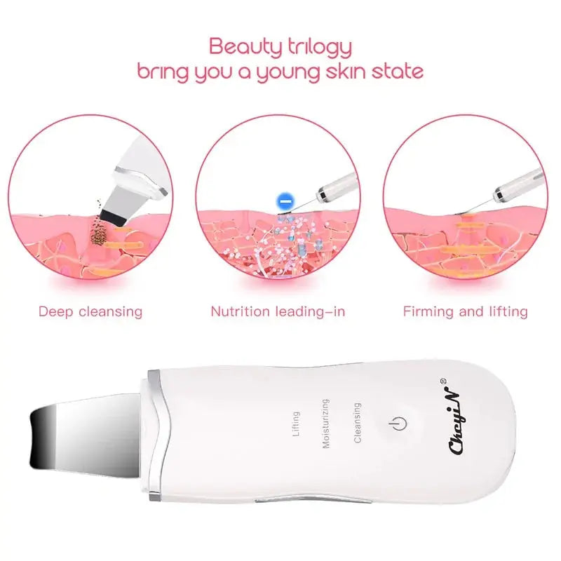 Ultrasonic Skin Scrubber  + Skin Rejuvenation Nano Face Mist Steamer Wrinkles Busted