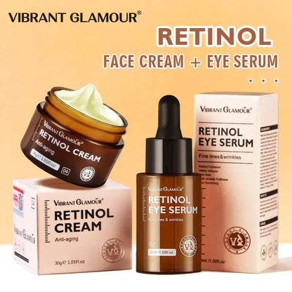 VIBRANT GLAMOUR Retinol Face Cream And Eye Serum Wrinkles Busted