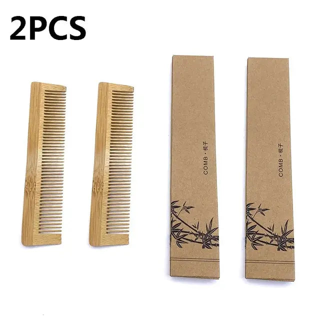 Natural Eco Biodegradable Bamboo Comb Massage Hair Vent Brush Wrinkles Busted